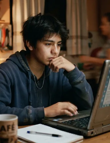 Escena ilustrativa de un estudiante tomando notas